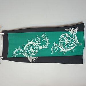 GILI Maxi Skirt Handkerchief paisley print skirt Size 4 Avant Garde Y2K